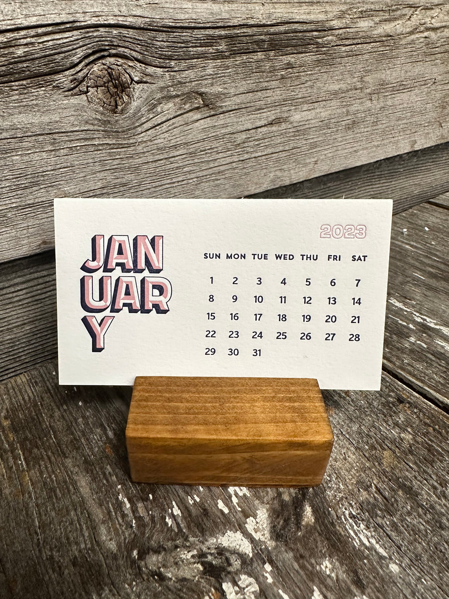 Letterpress Desk Calendars Now & Then Boutique