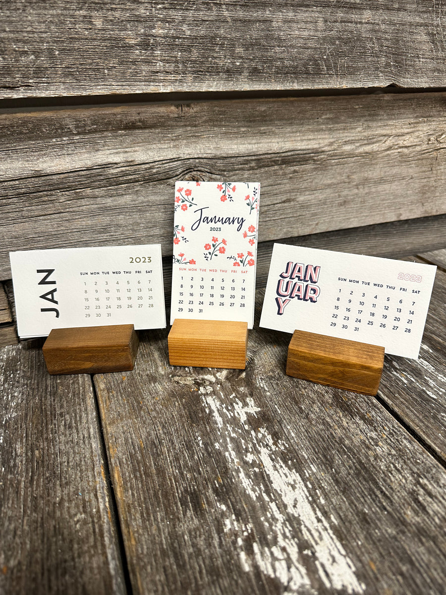 Letterpress Desk Calendars Now & Then Boutique